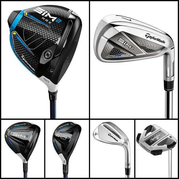 Rent Left-Handed, Extended Length TaylorMade SIM2 Max Golf Clubs