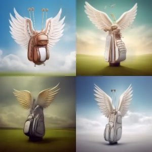 Golf bags with wings