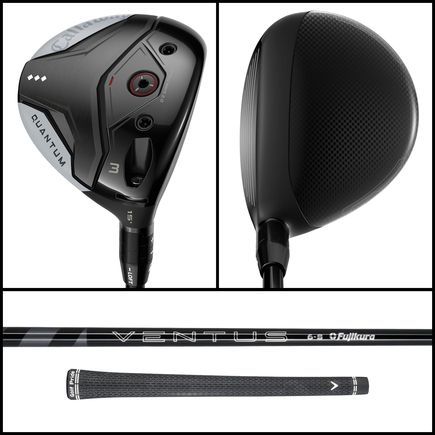 Callaway Quantum Triple Diamond fairway wood (stiff flex)